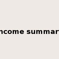 income summary是什么意思