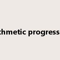 arithmetic progression是什么意思