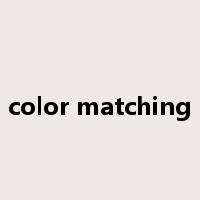 color matching是什么意思
