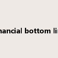 financial bottom line是什么意思