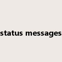 status messages是什么意思