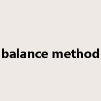 balance method是什么意思