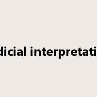judicial interpretation是什么意思