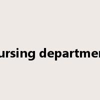nursing department是什么意思