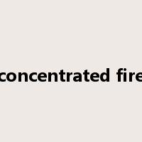 concentrated fire是什么意思