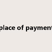 place of payment是什么意思