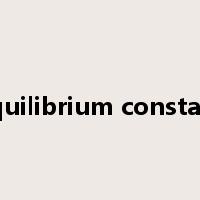 equilibrium constant是什么意思