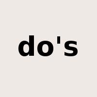 do's是什么意思