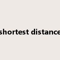 shortest distance是什么意思