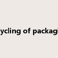 recycling of packaging是什么意思
