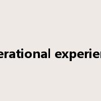 operational experience是什么意思