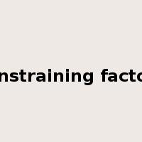 constraining factors是什么意思