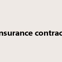 insurance contract是什么意思