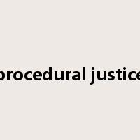 procedural justice是什么意思