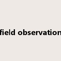 field observation是什么意思