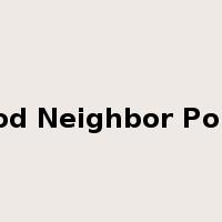 Good Neighbor Policy是什么意思