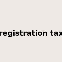 registration tax是什么意思