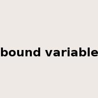 bound variable是什么意思