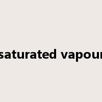 saturated vapour是什么意思