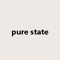 pure state是什么意思