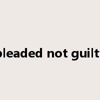 pleaded not guilty是什么意思