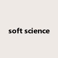 soft science是什么意思