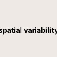 spatial variability是什么意思