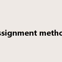 assignment method是什么意思