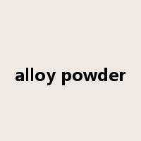 alloy powder是什么意思