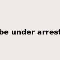 be under arrest是什么意思