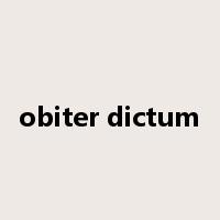 obiter dictum是什么意思