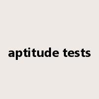 aptitude tests是什么意思