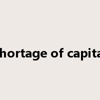 shortage of capital是什么意思