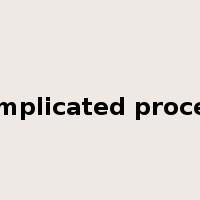 complicated process是什么意思