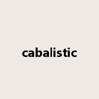 cabalistic是什么意思