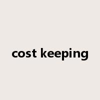 cost keeping是什么意思