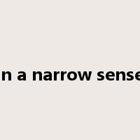 in a narrow sense是什么意思