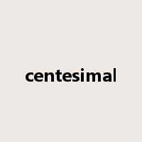 centesimal是什么意思