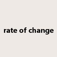 rate of change是什么意思
