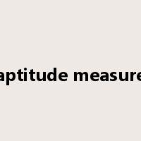 aptitude measure是什么意思