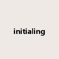 initialing是什么意思