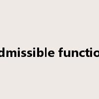 admissible function是什么意思