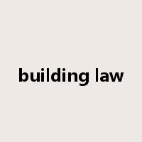 building law是什么意思