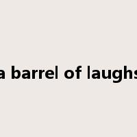 a barrel of laughs是什么意思