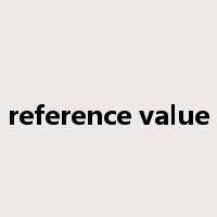reference value是什么意思