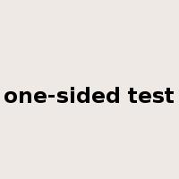 one-sided test是什么意思