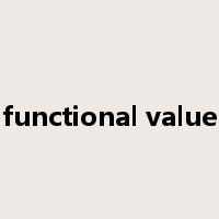 functional value是什么意思