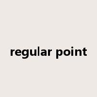 regular point是什么意思