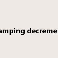 damping decrement是什么意思