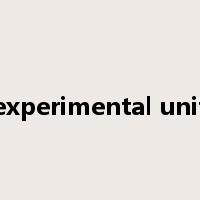 experimental unit是什么意思